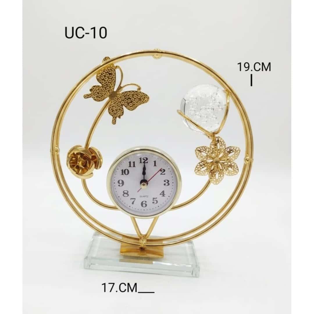 Golden Floral Table Clock preview image 2
