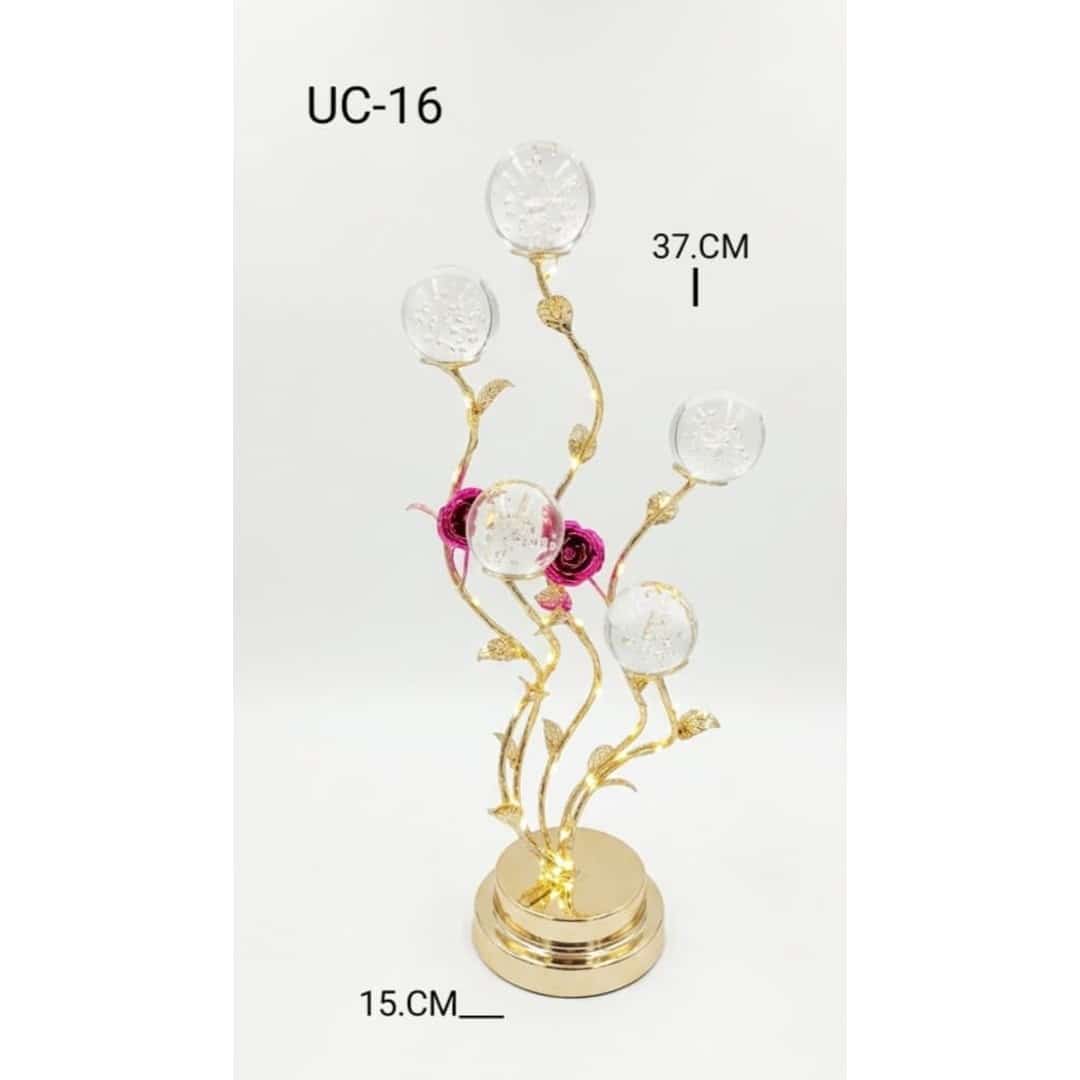 Pink Crystal Flower Showpiece preview image 2