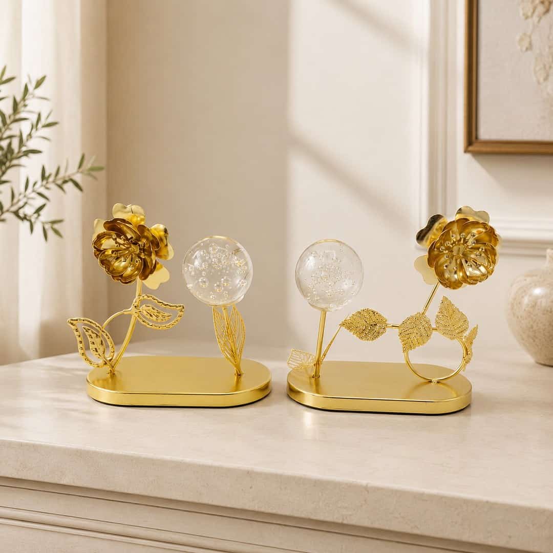 Golden Rose Crystal Decor Set preview image 1