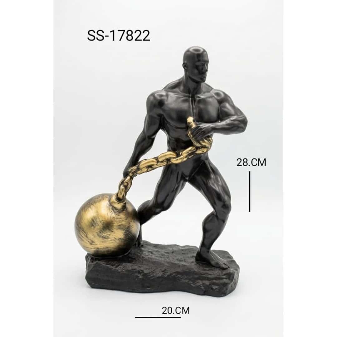 Strongman Gold Chain Sculpture preview image 2