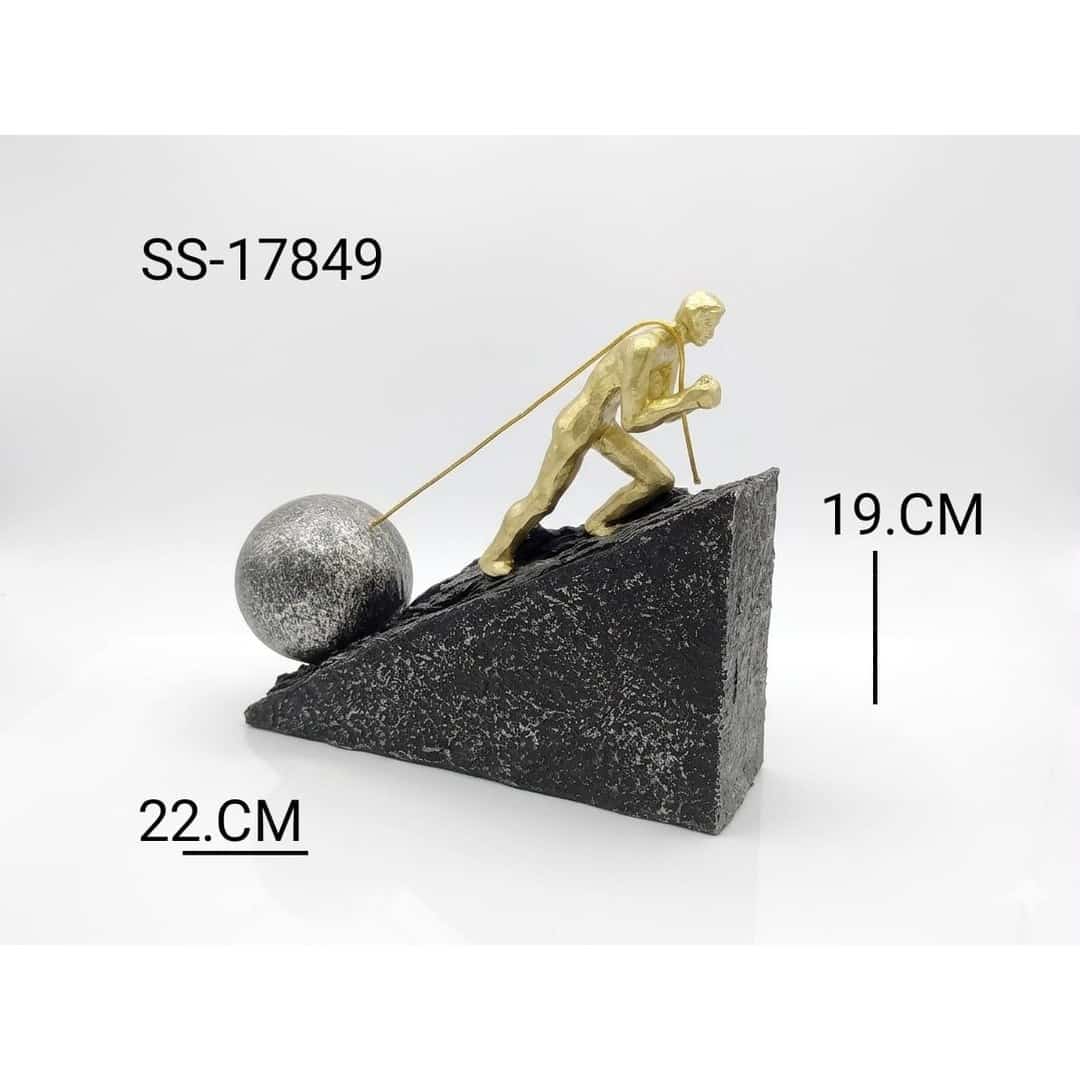 Golden Climber Desk Sculpture preview image 2