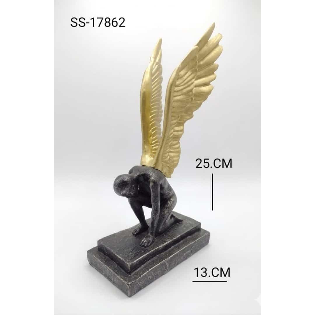 Winged Thinker Statue preview image 2