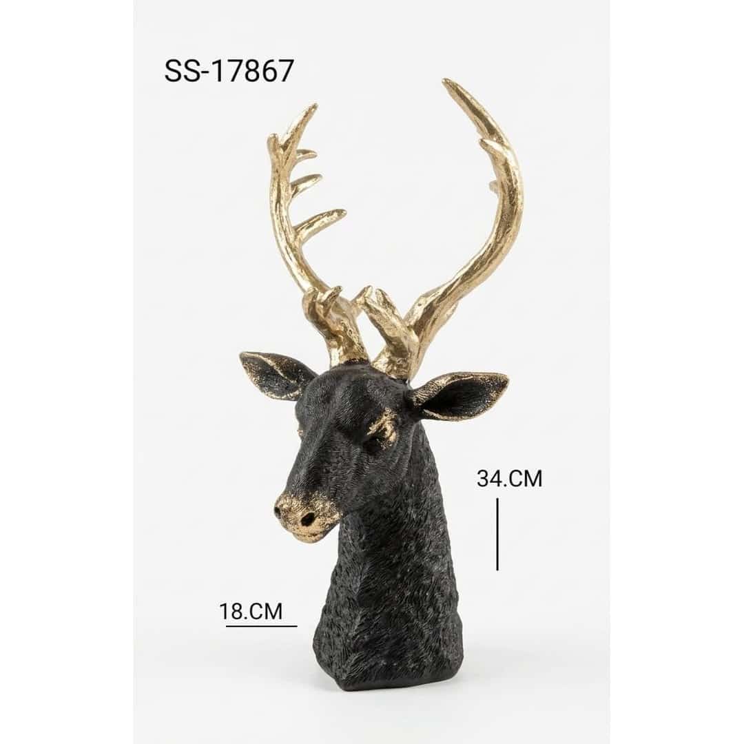 Black Gold Deer Bust preview image 2