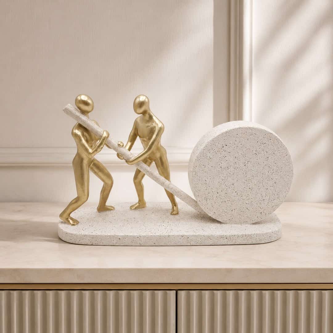 Gold Minimalist Figures Sculpture preview image 1