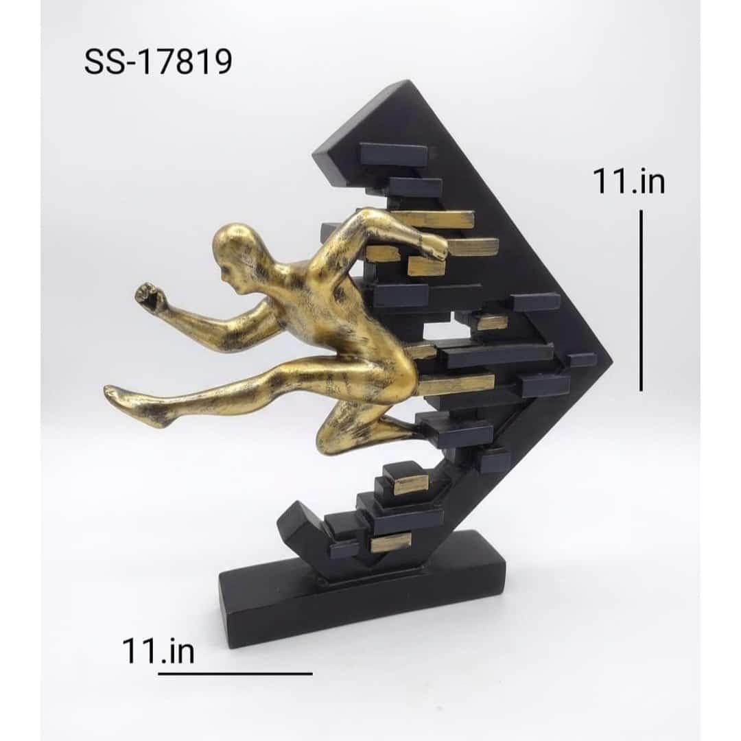 Golden Blocks Climber Sculpture preview image 2