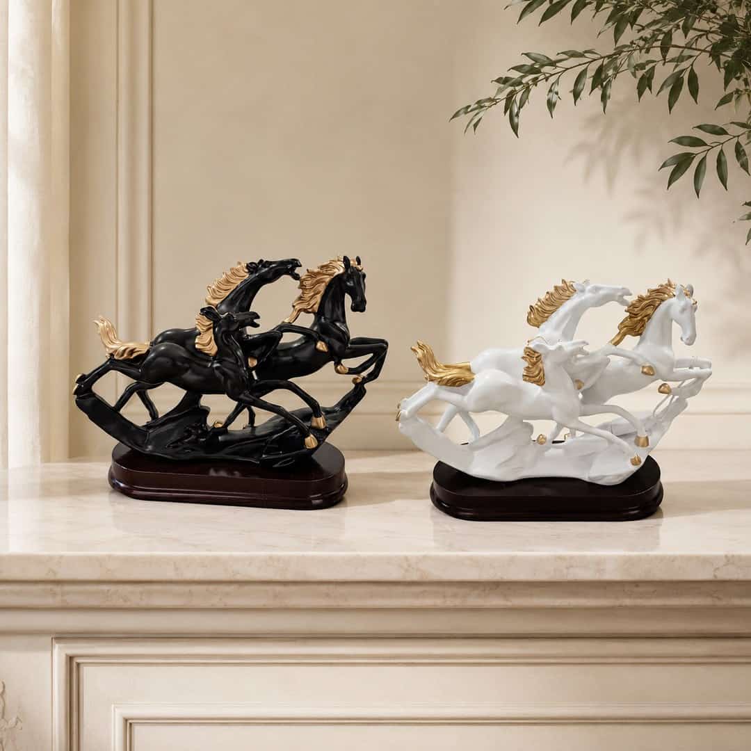 Galloping Horse Sculpture Set preview image 1