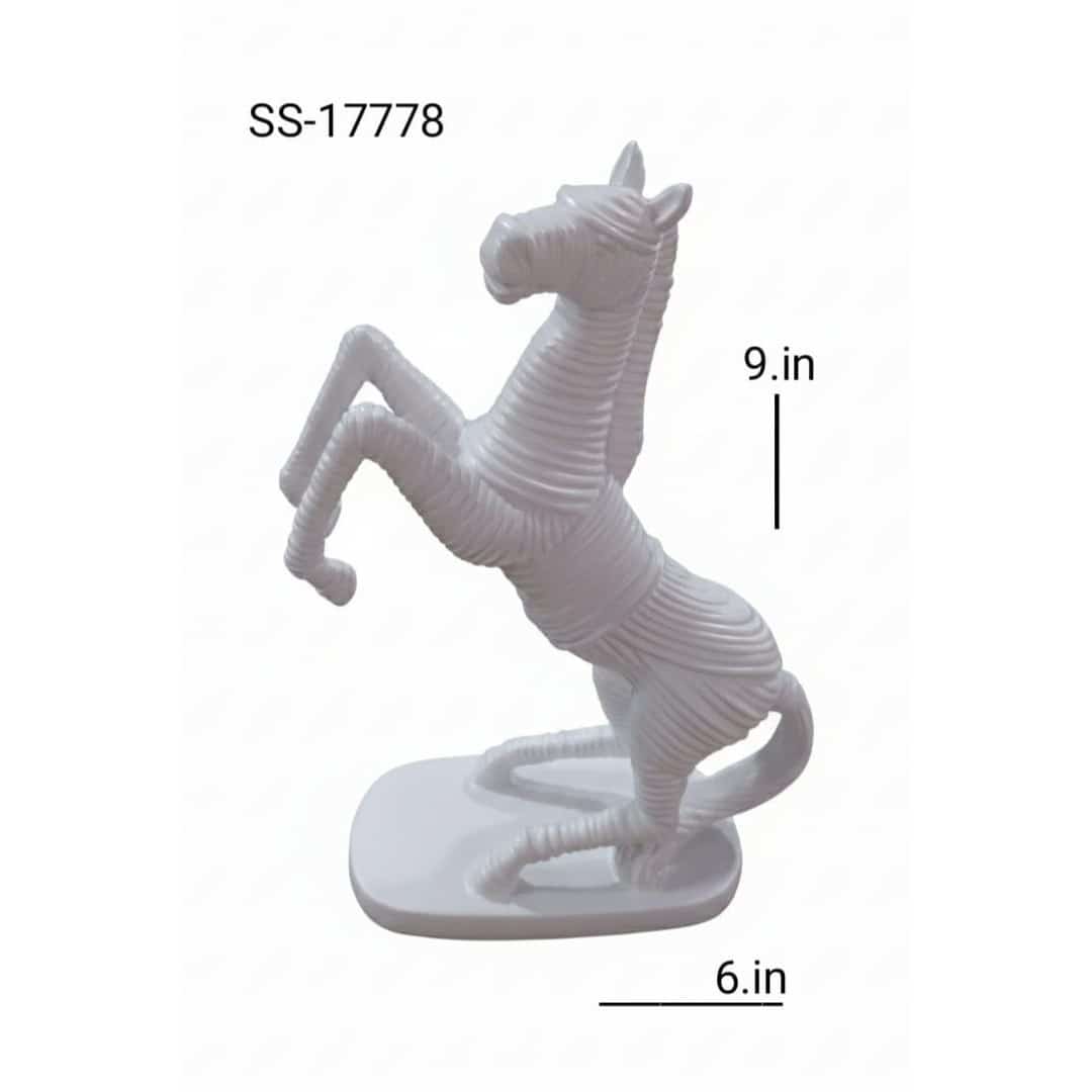 White Porcelain Horse Sculpture preview image 2