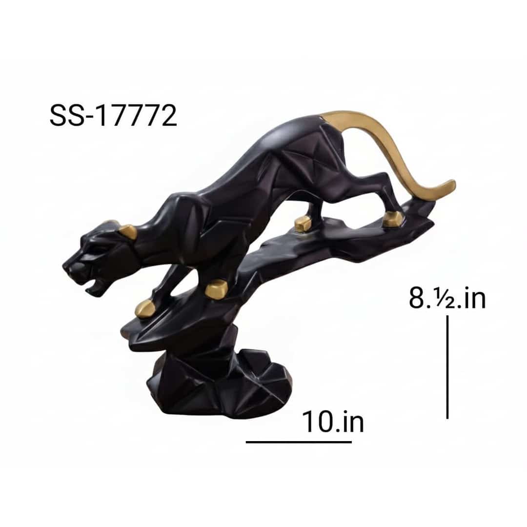 Black Gold Panther Sculpture preview image 2