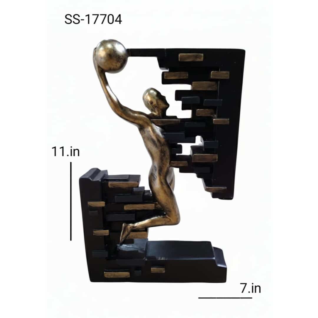 Gold Blocks Climber Sculpture preview image 2