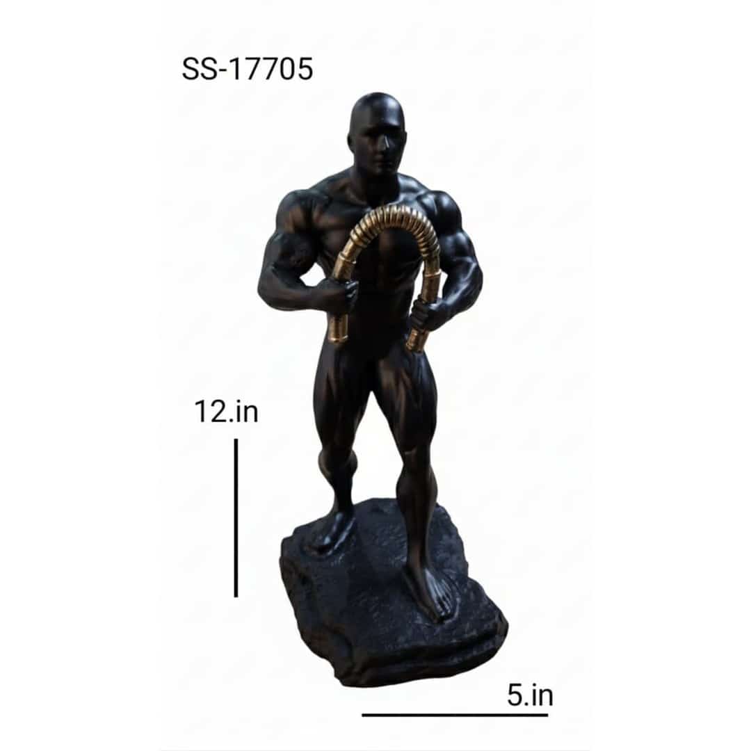 Black Coil Strongman Statue preview image 2