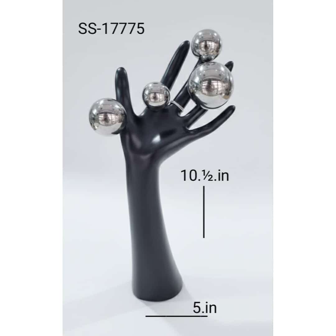 Black Branch Silver Orb Sculpture preview image 2