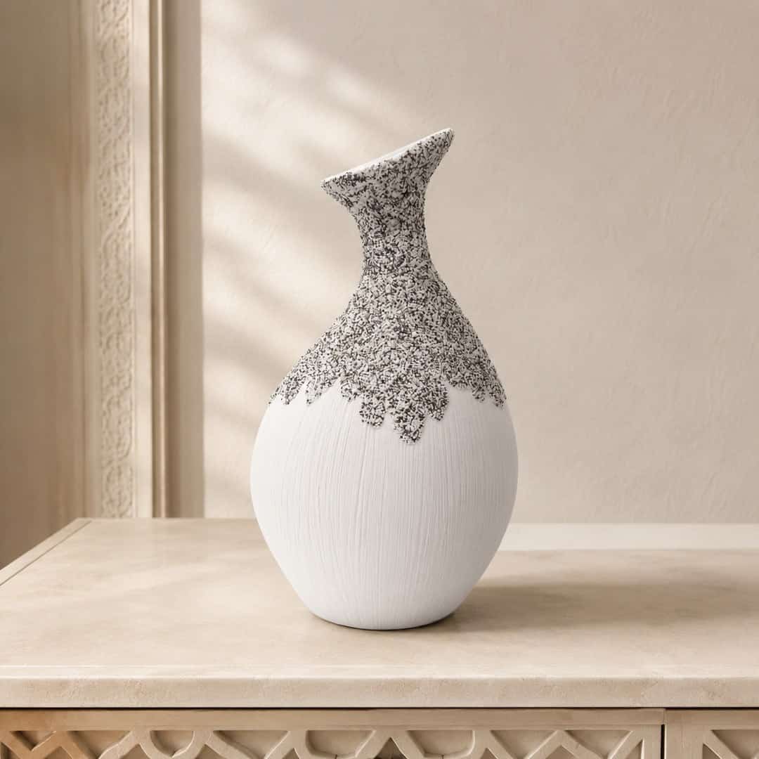 Textured Off-Kilter Ceramic Vase preview image 1