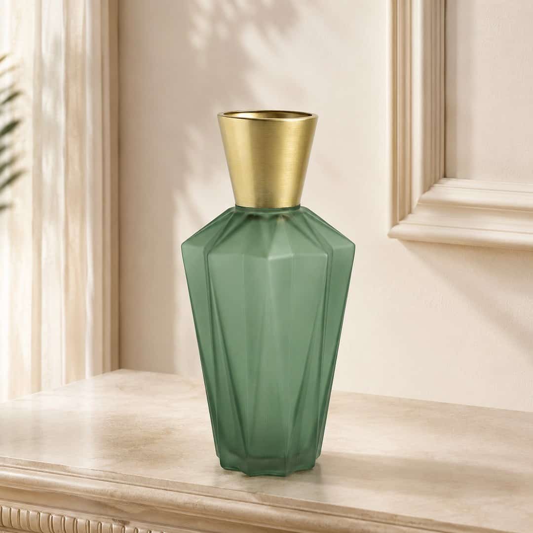 Sage Geometric Decorative Vase preview image 1