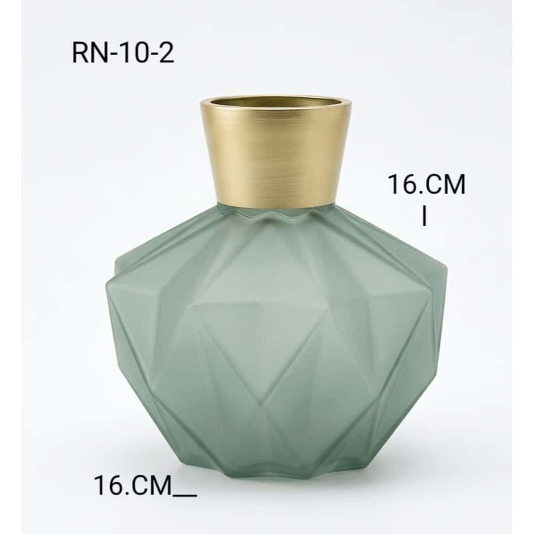 Seafoam Geometric Decorative Vase preview image 2