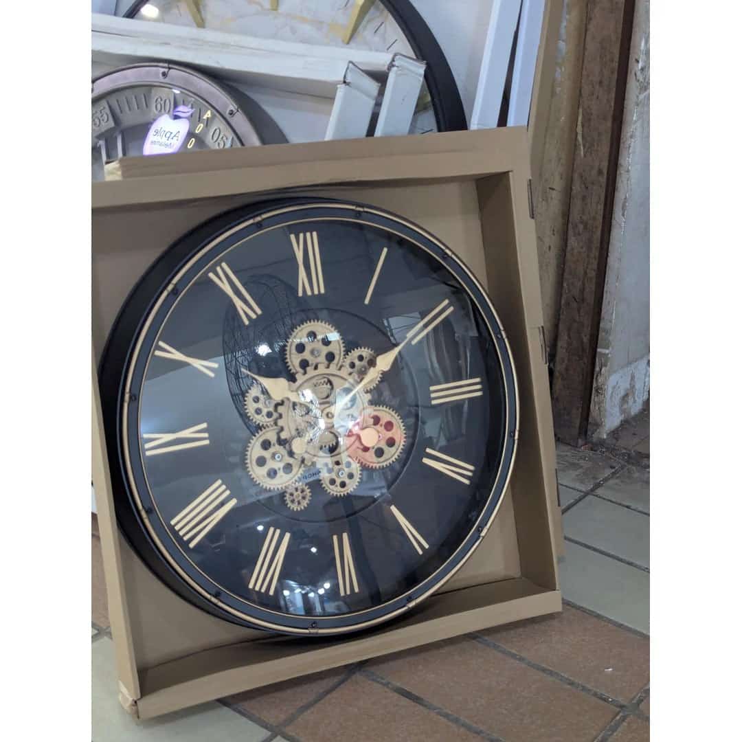 Black Gold Roman Gear Wall Clock preview image 2