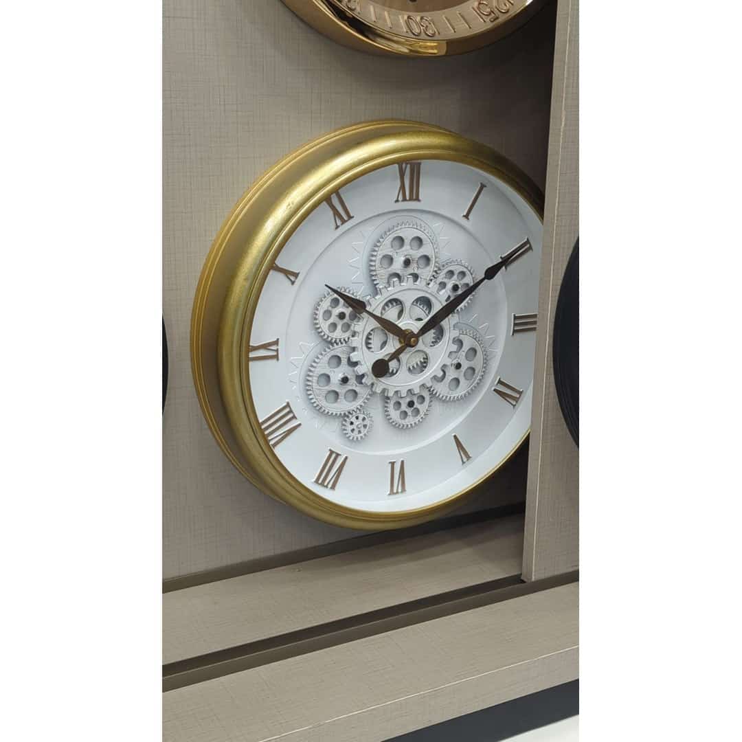 Gold White Roman Gear Wall Clock preview image 2