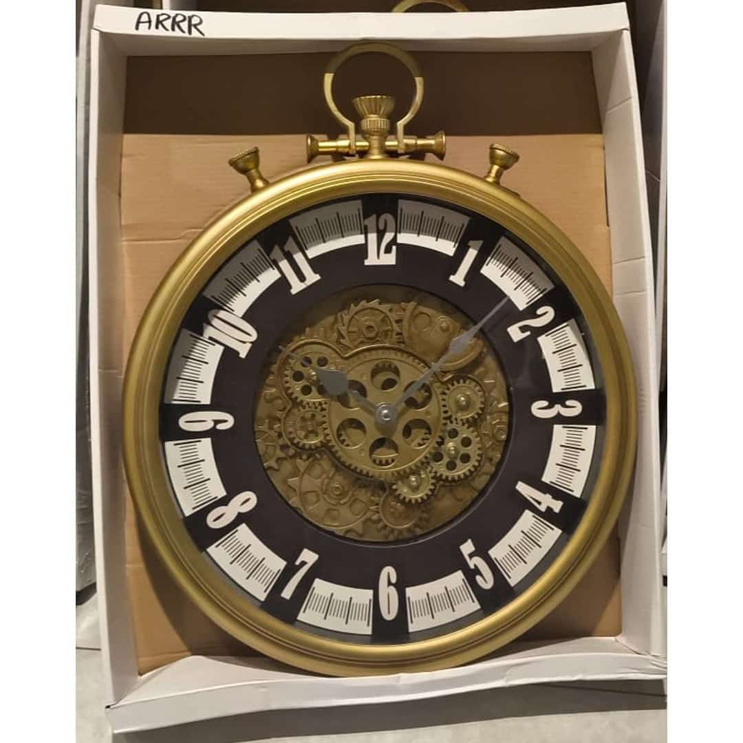 Gold Pocket-Watch Gear Wall Clock preview image 2