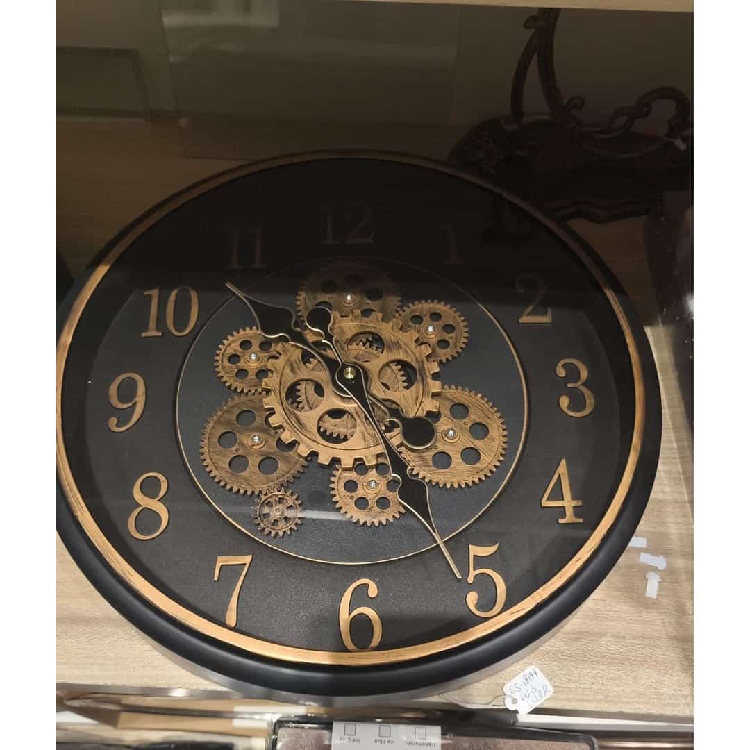 Black Copper Gear Wall Clock preview image 2