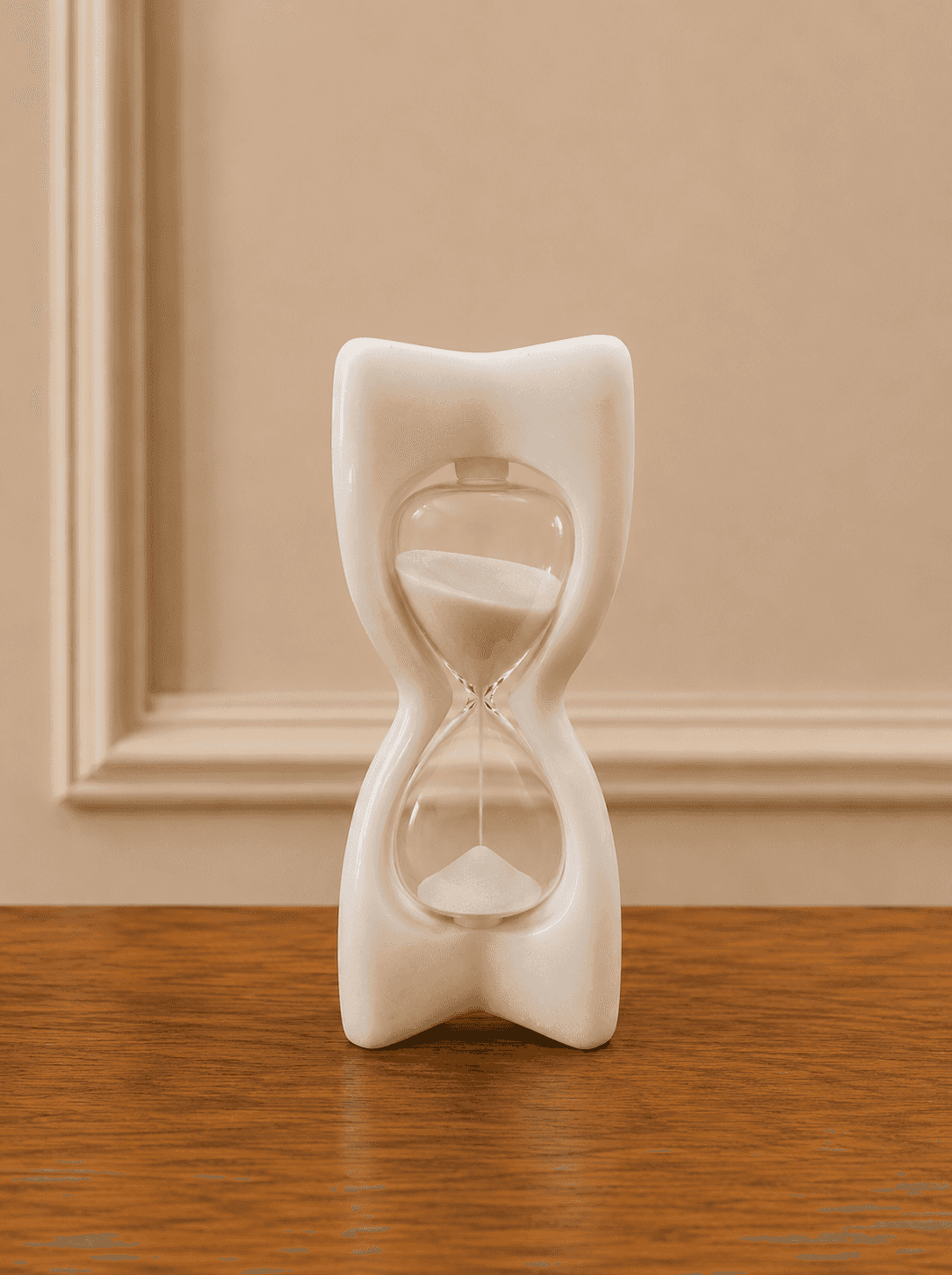 White Hourglass Table Decor preview image 1