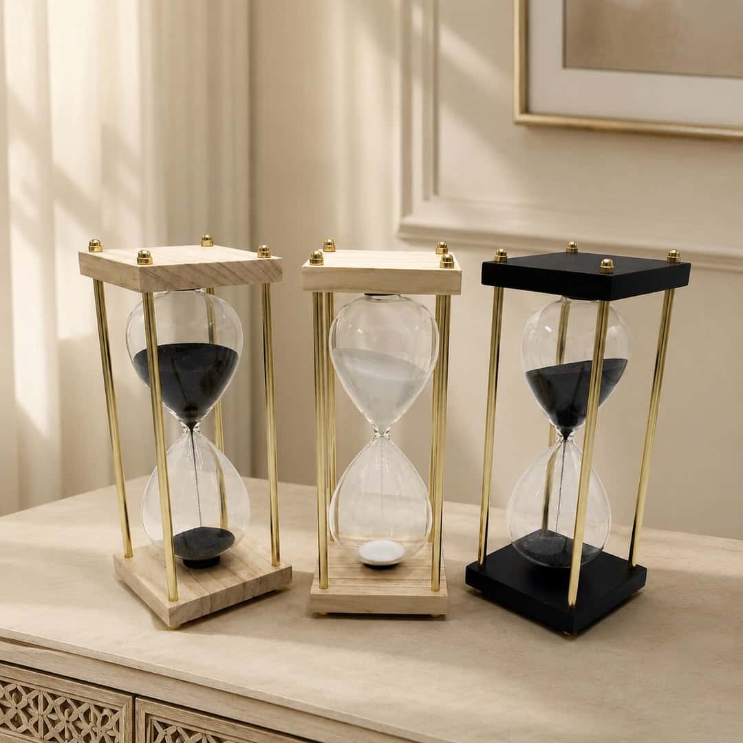 Modern Trio Hourglass Decor Set