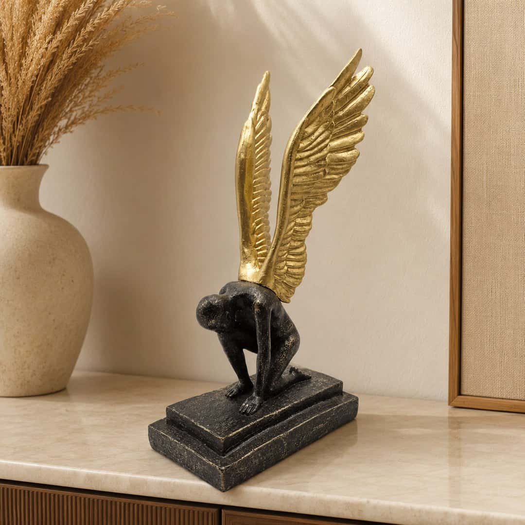 Winged Thinker Statue