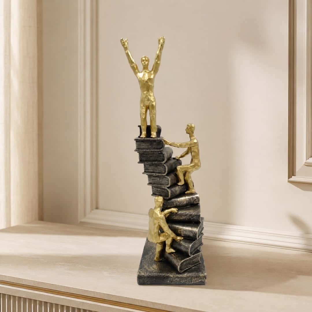 Climbing Books Abstract Sculpture