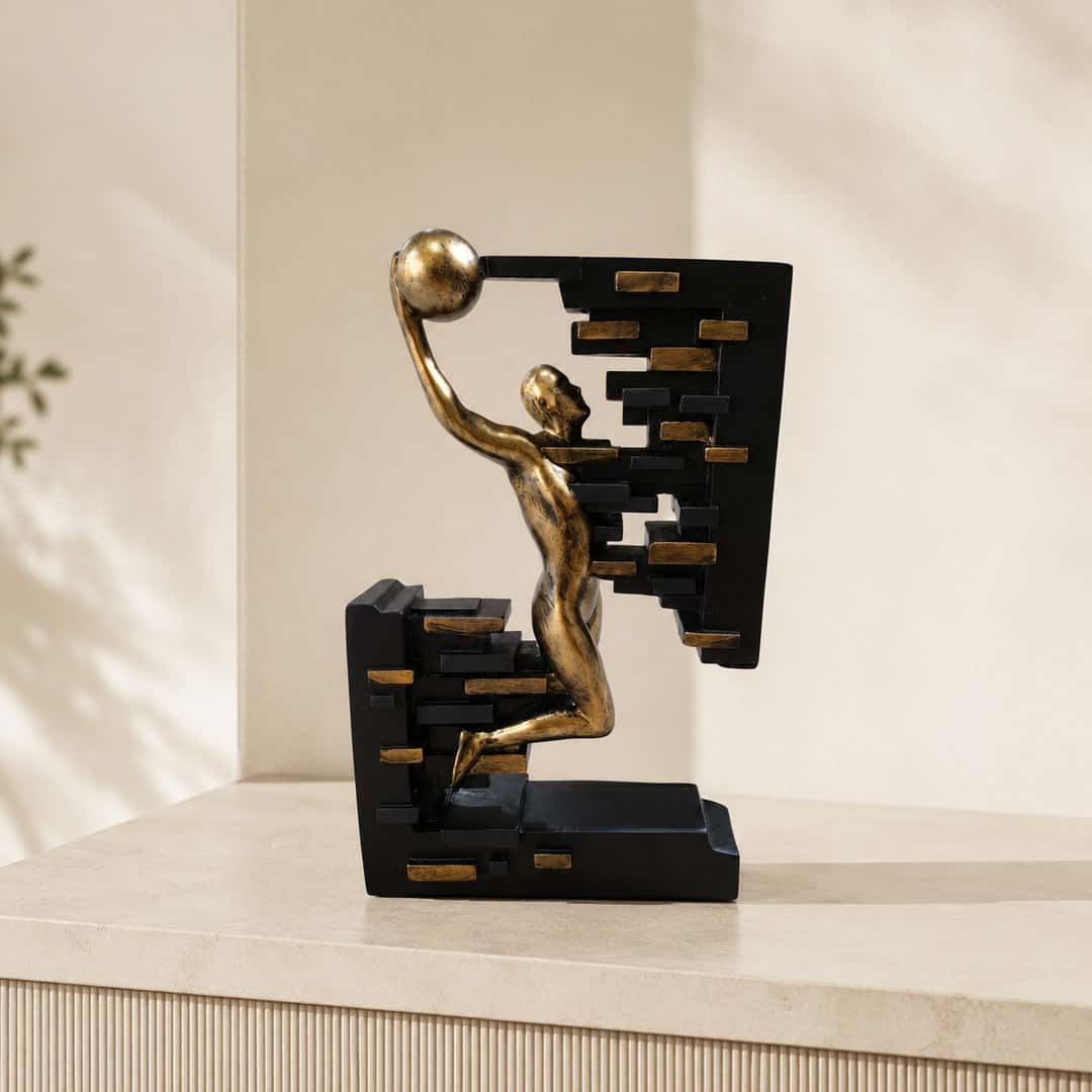 Gold Blocks Climber Sculpture