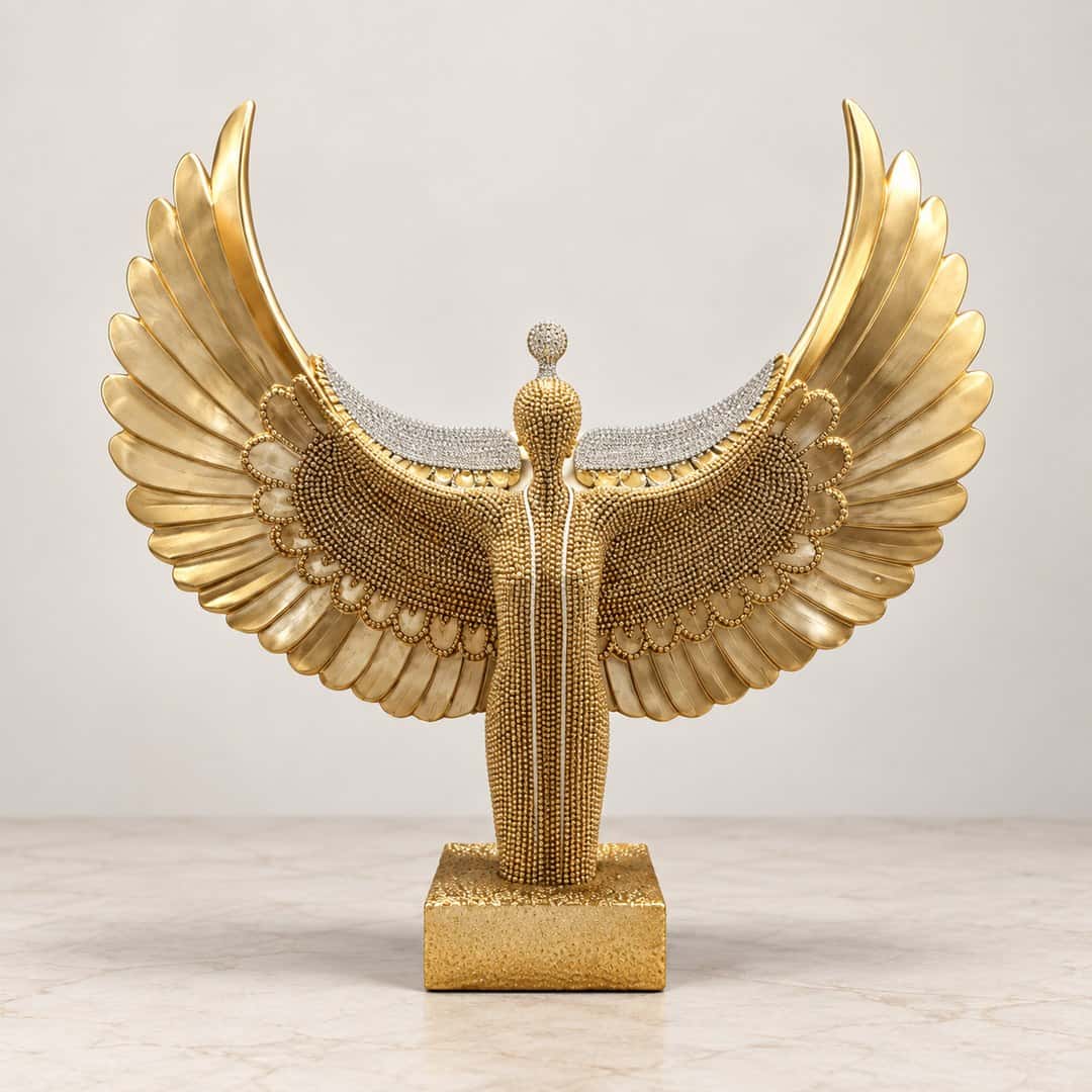 Gold-Tone Phoenix Bird Sculpture