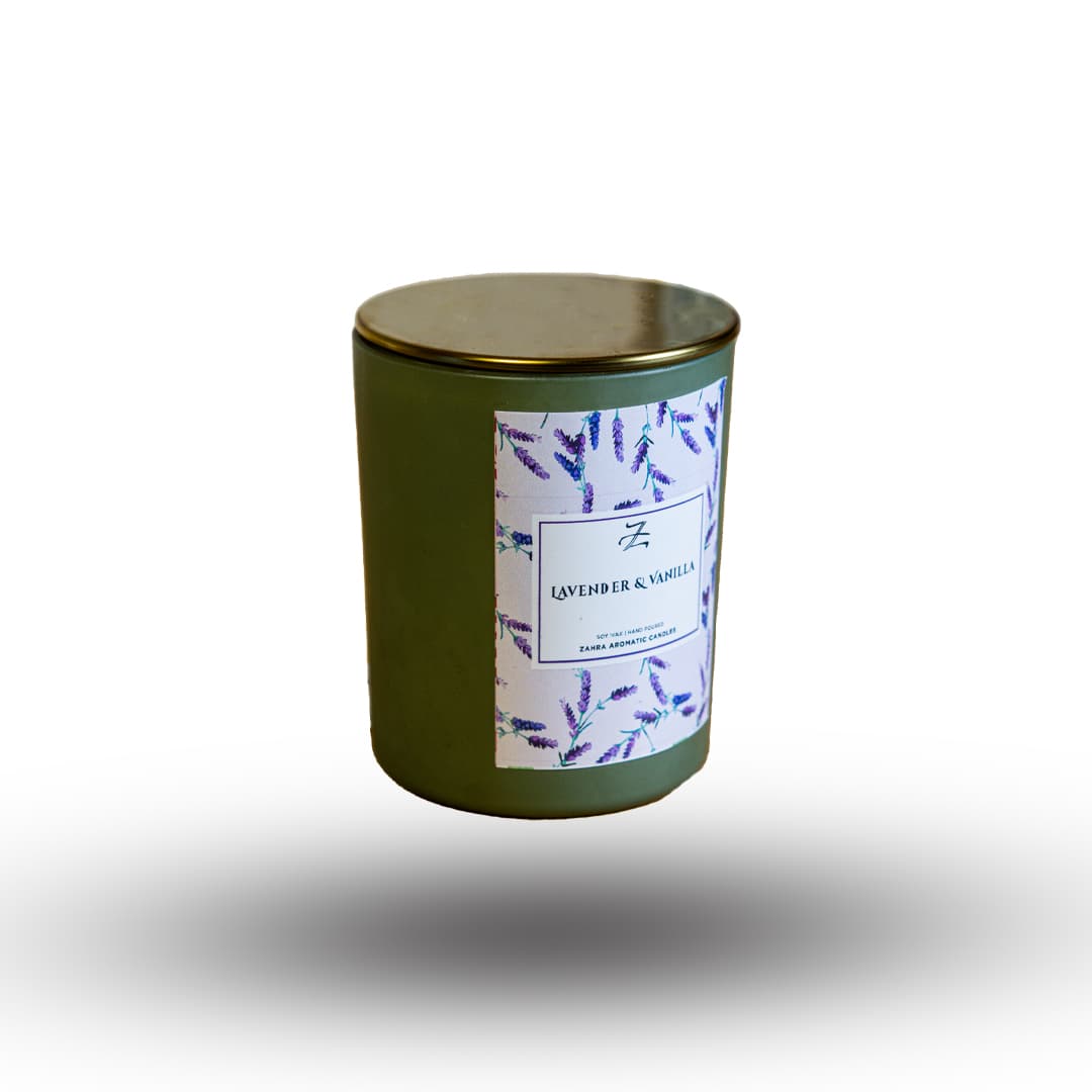 Lavender & Vanilla Scented Candle image 1