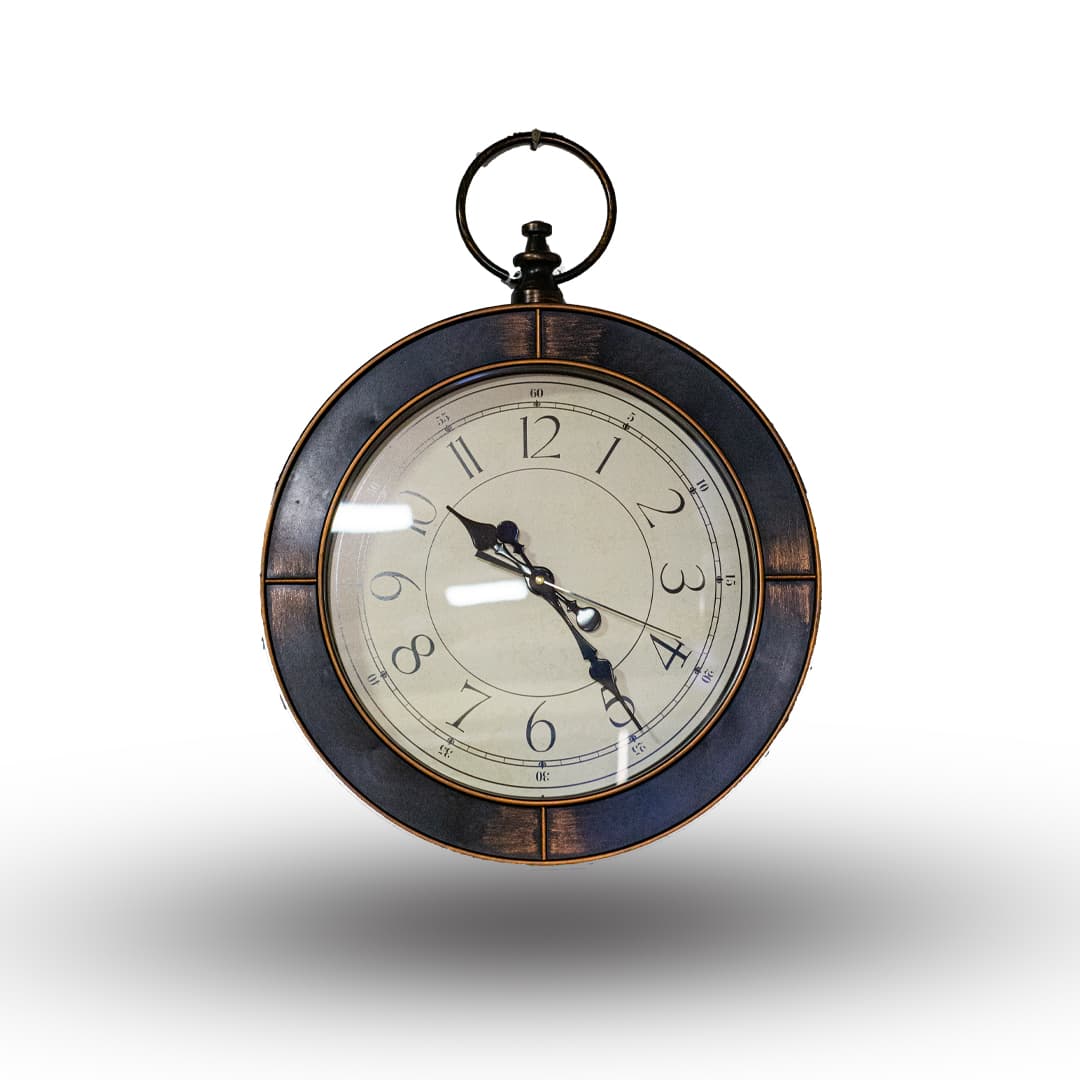 Antique Pocket-Style Wall Clock image 1