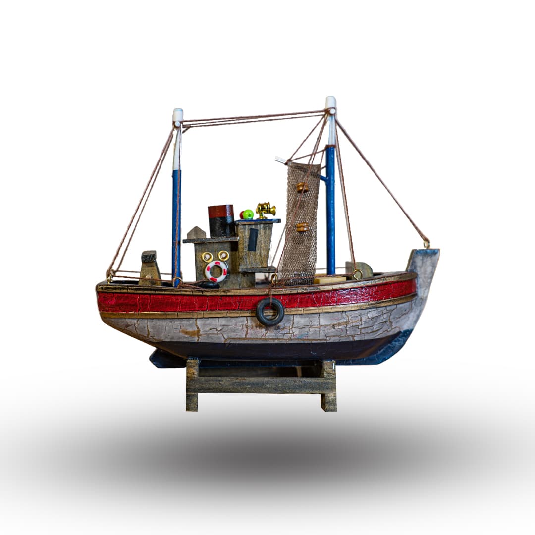 Rustic Red Fishing Boat image 1