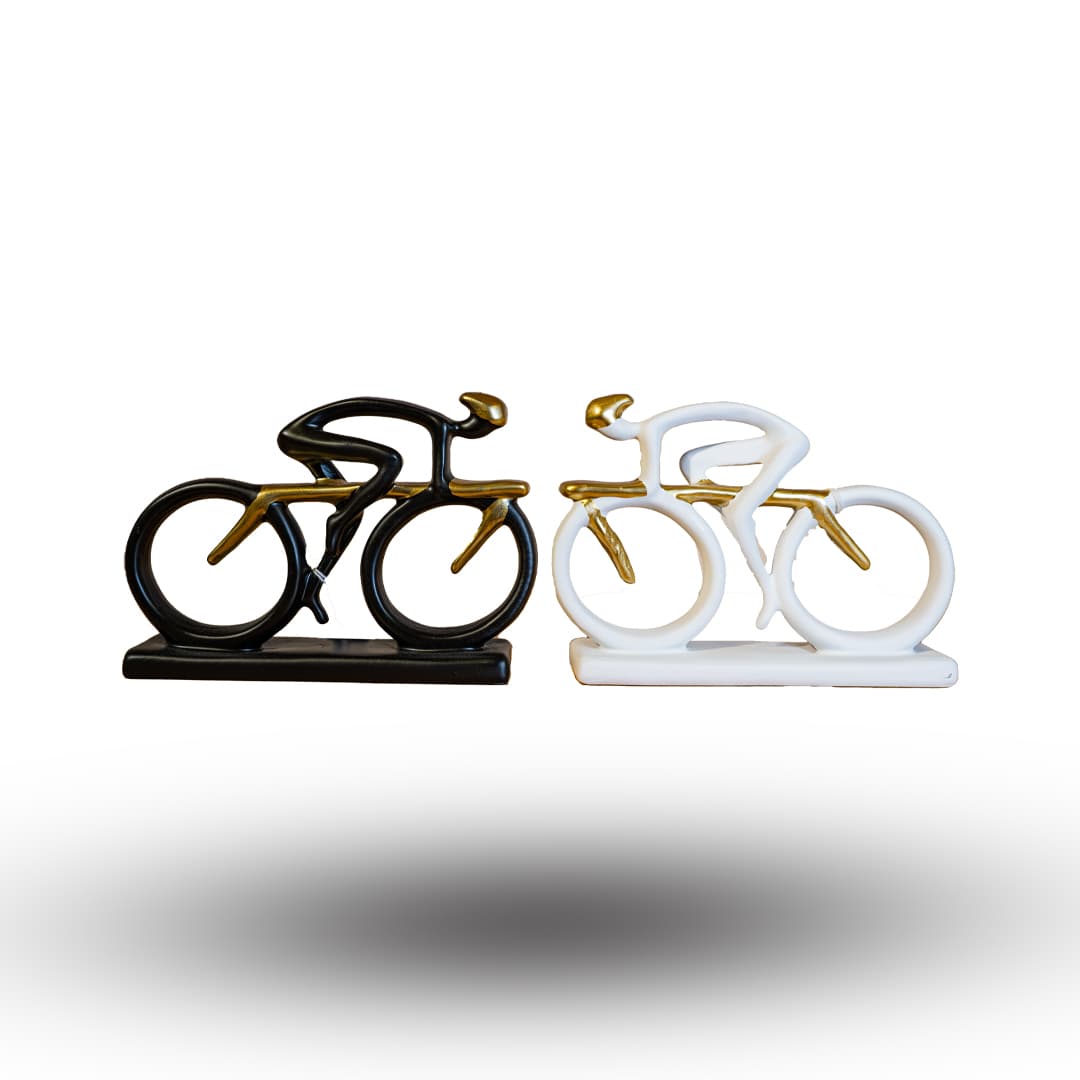 Cyclist Duo Sculpture Set image 1