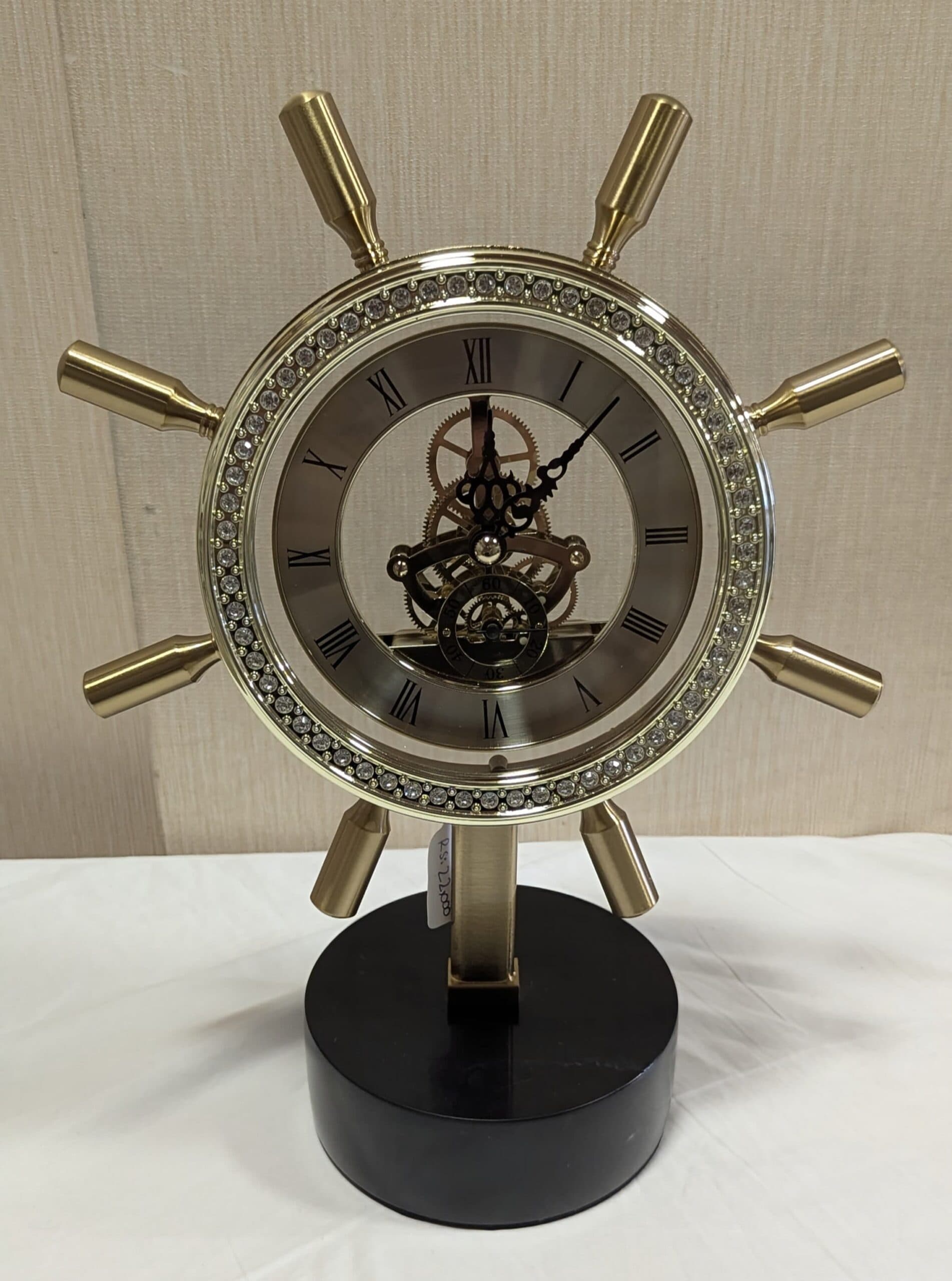 Nautical Ship's Wheel Table Clock image 1