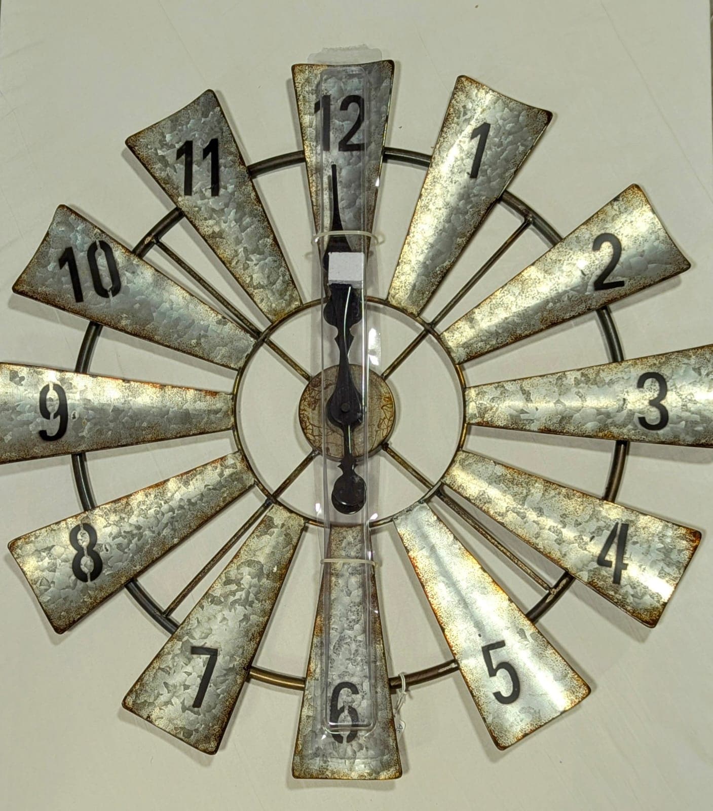 Galvanized Windmill Clock image 1