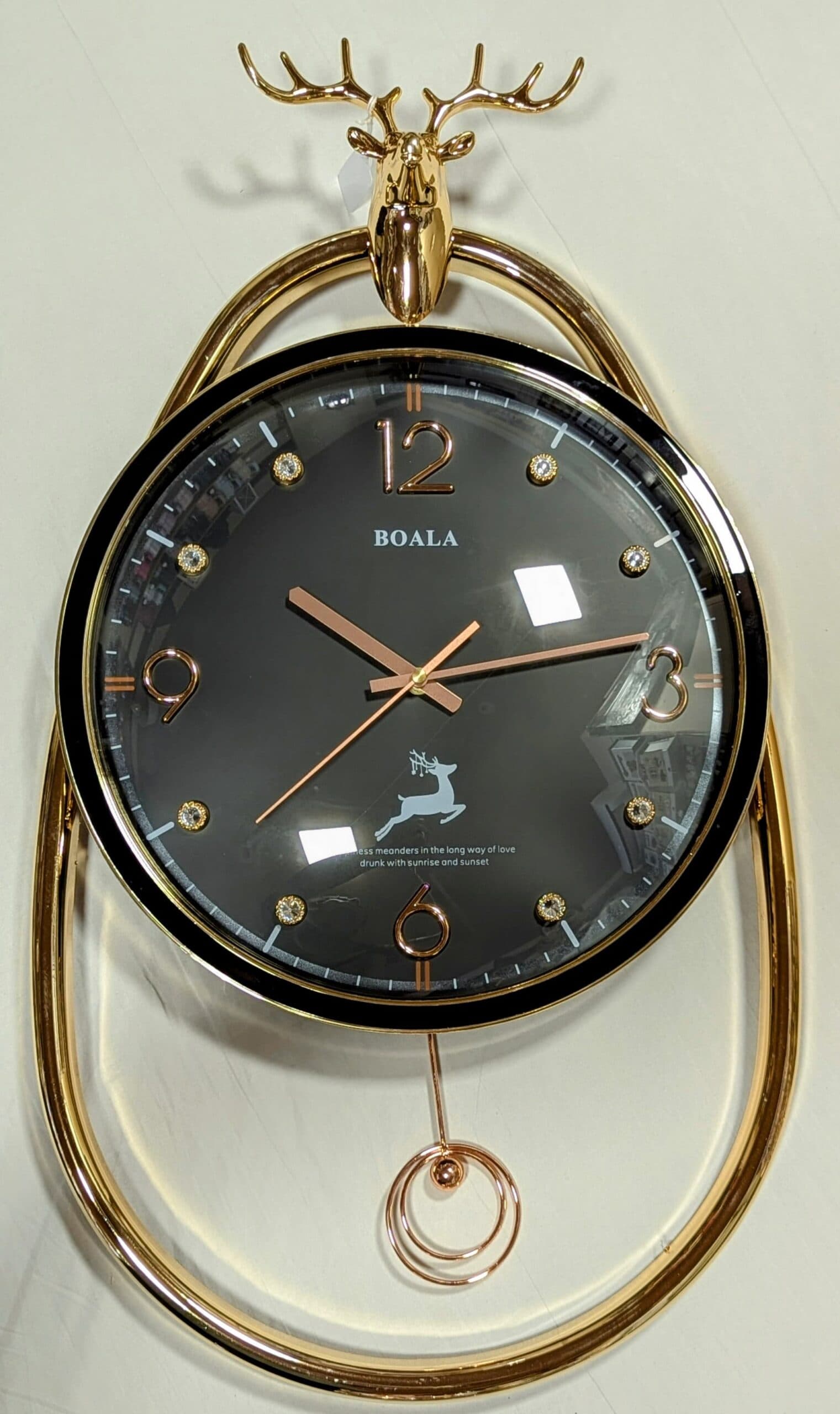 Golden Deer Wall Clock image 1