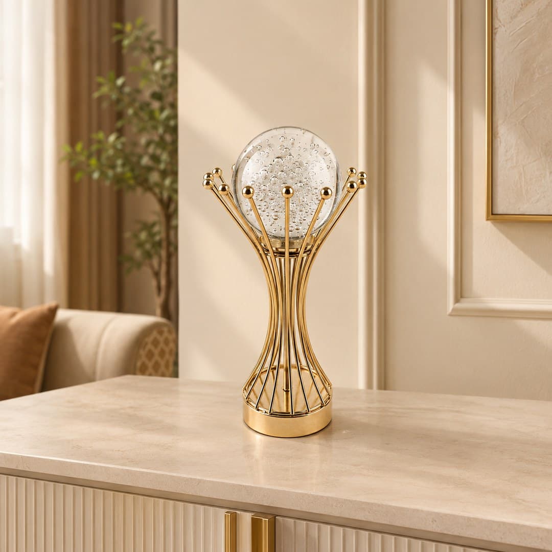 Golden Crystal Globe Centerpiece image 1