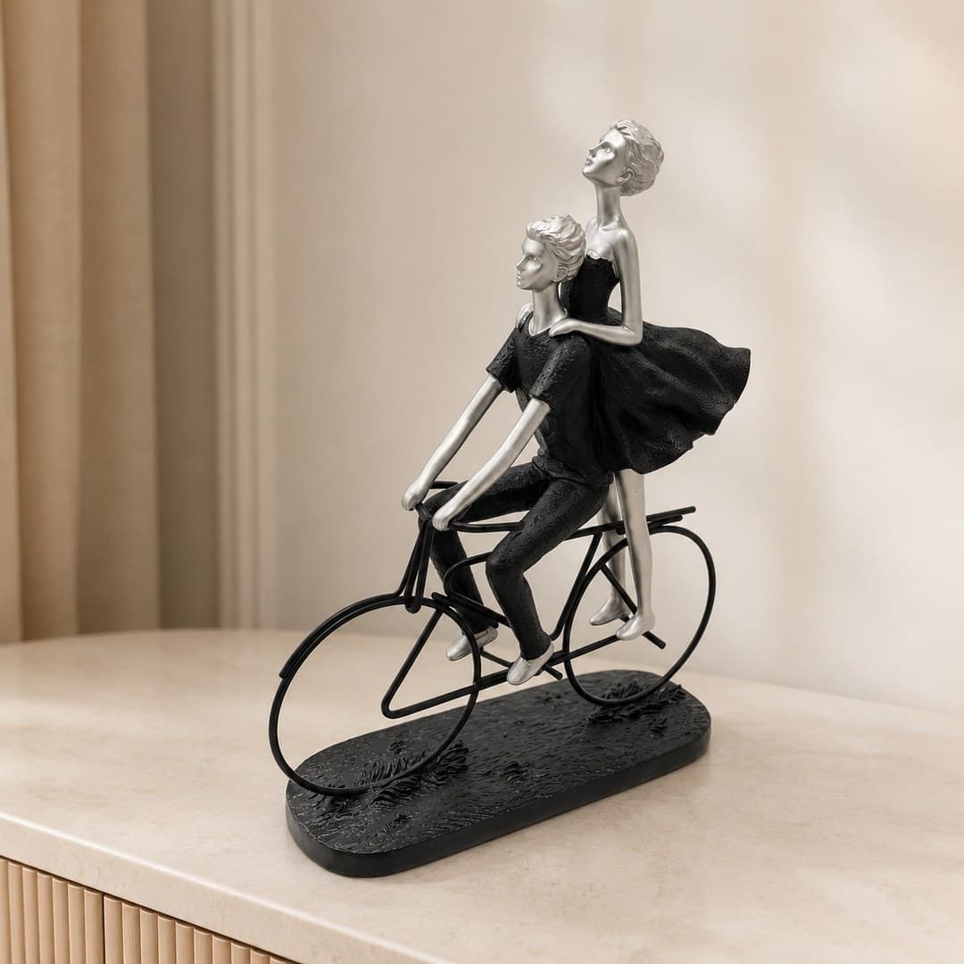Couple Bicycle Table Sculpture image 1