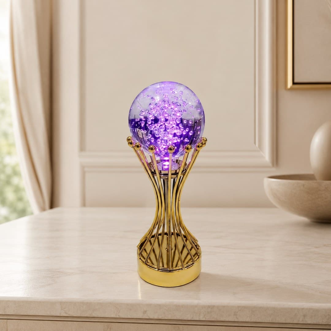 Purple Crystal Globe Showpiece image 1