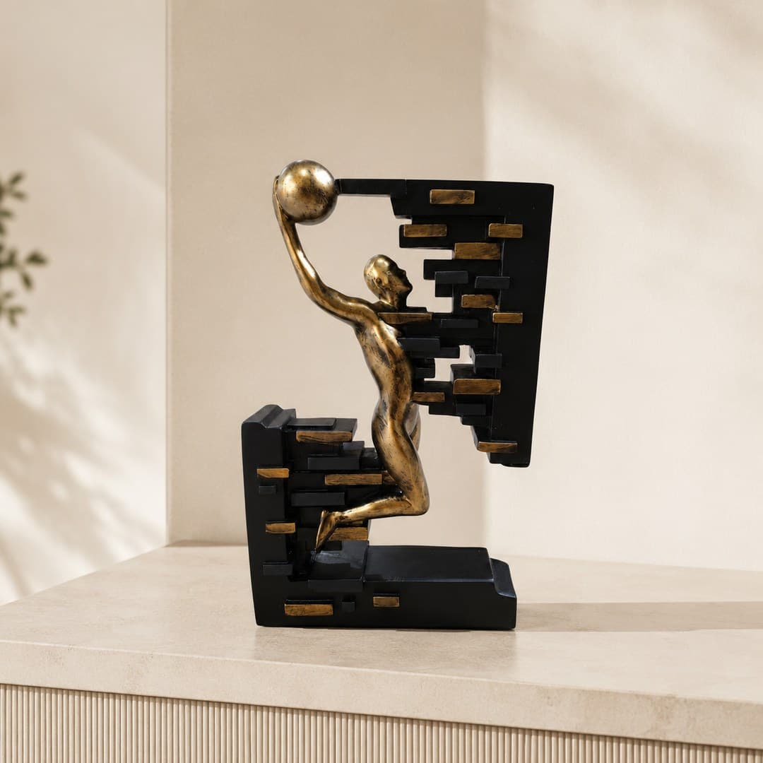 Gold Blocks Climber Sculpture image 1