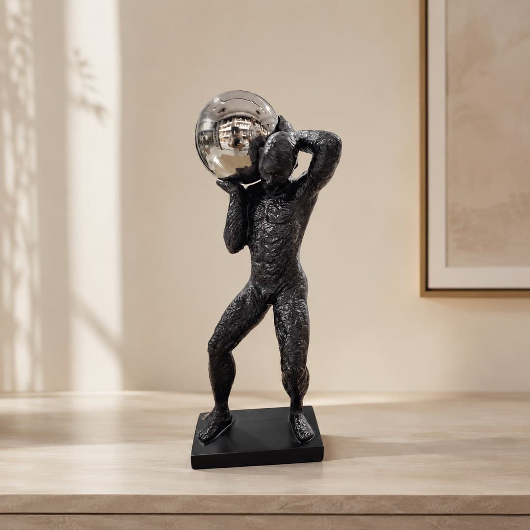Atlas Reflective Orb Sculpture image 1