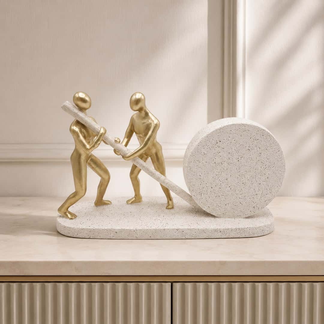 Gold Minimalist Figures Sculpture