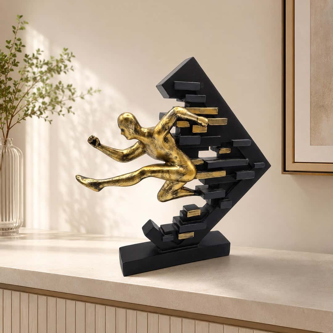 Golden Blocks Climber Sculpture