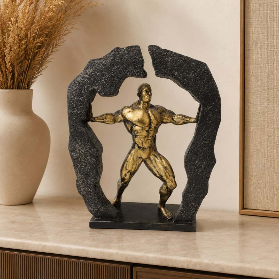 Strongman Stone Arch Sculpture