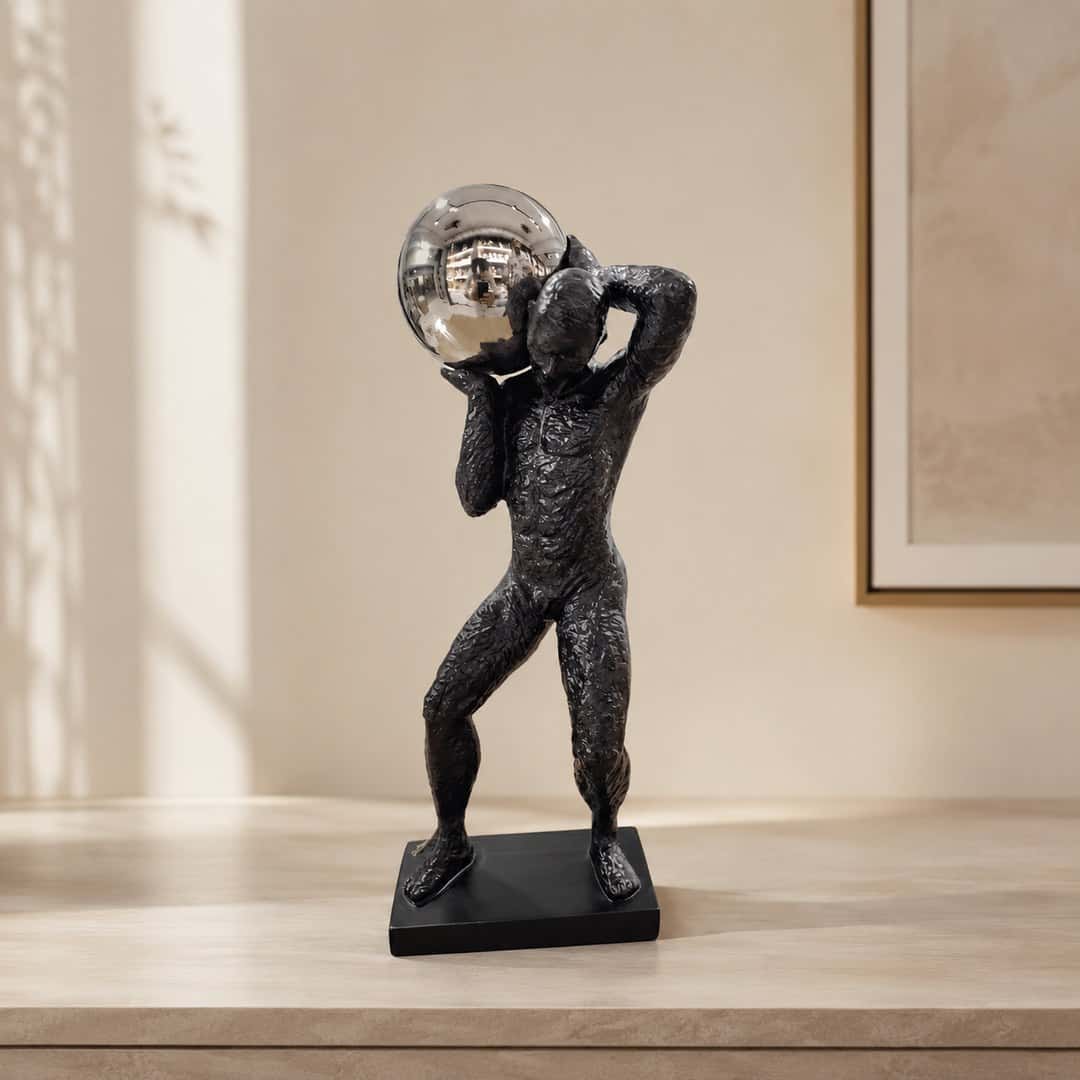 Atlas Reflective Orb Sculpture