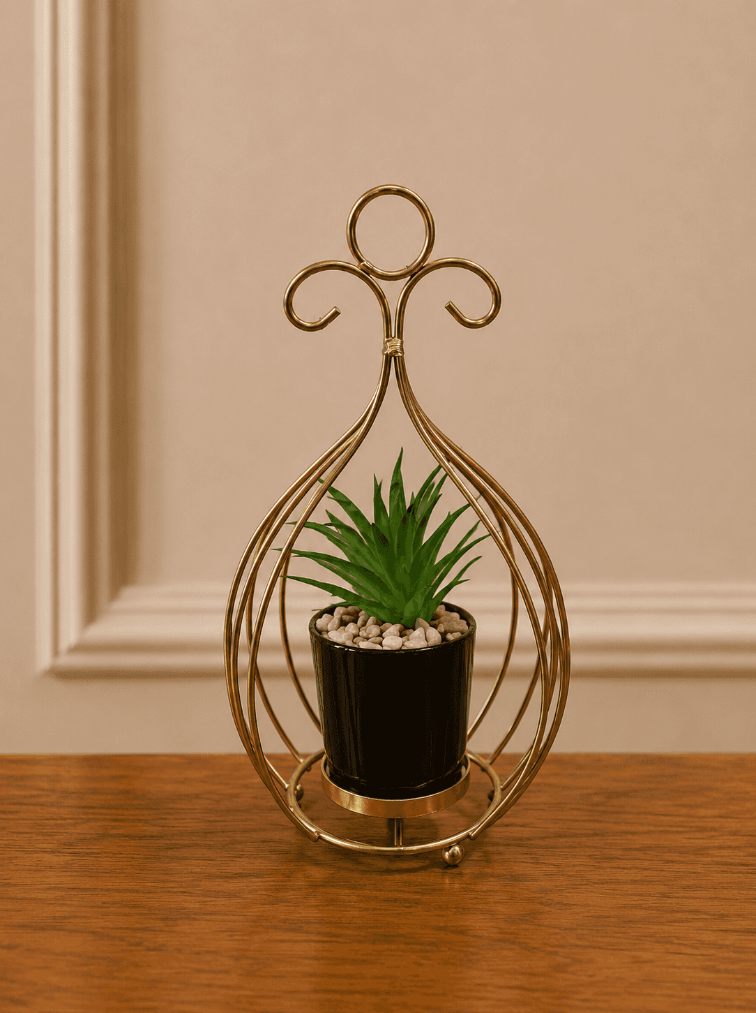 Gold Teardrop Planter Table Decor