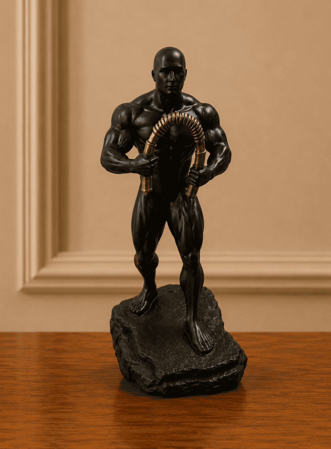 Black Bronze Strongman Sculpture